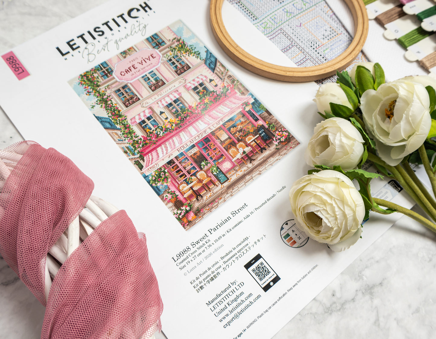 L9988 Sweet Parisian Street Cross Stitch Kit