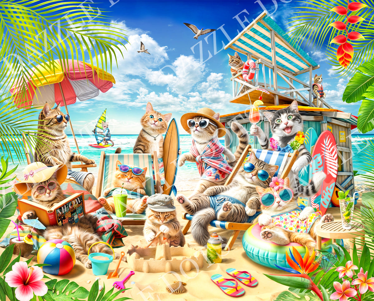 Cats on the Beach LDS 7038 Dazzle Dots