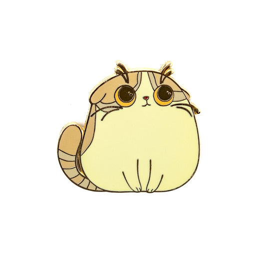 Magnetic Needleminder of a Cartoon cat with goggles on a white background
