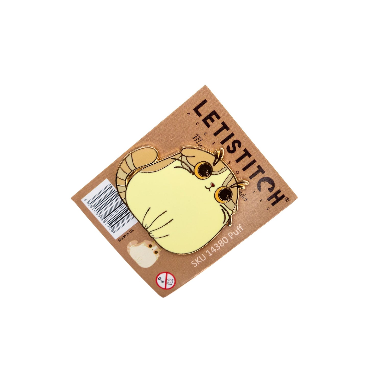 Magnetic Needleminder Product packaging with cartoon character on a white background