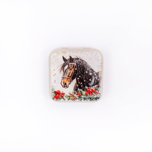 Tin Box for Needles – “Winter Horse” SKU 25635