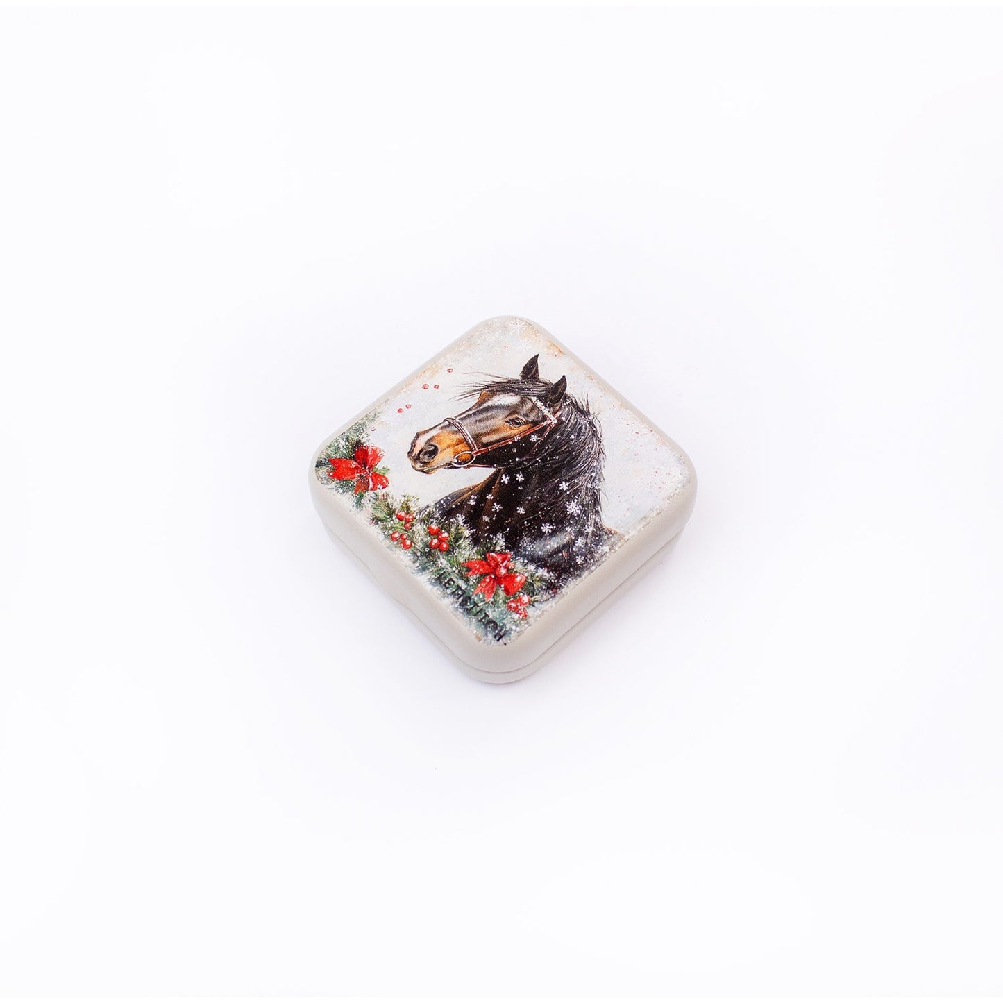 Tin Box for Needles – “Winter Horse” SKU 25635