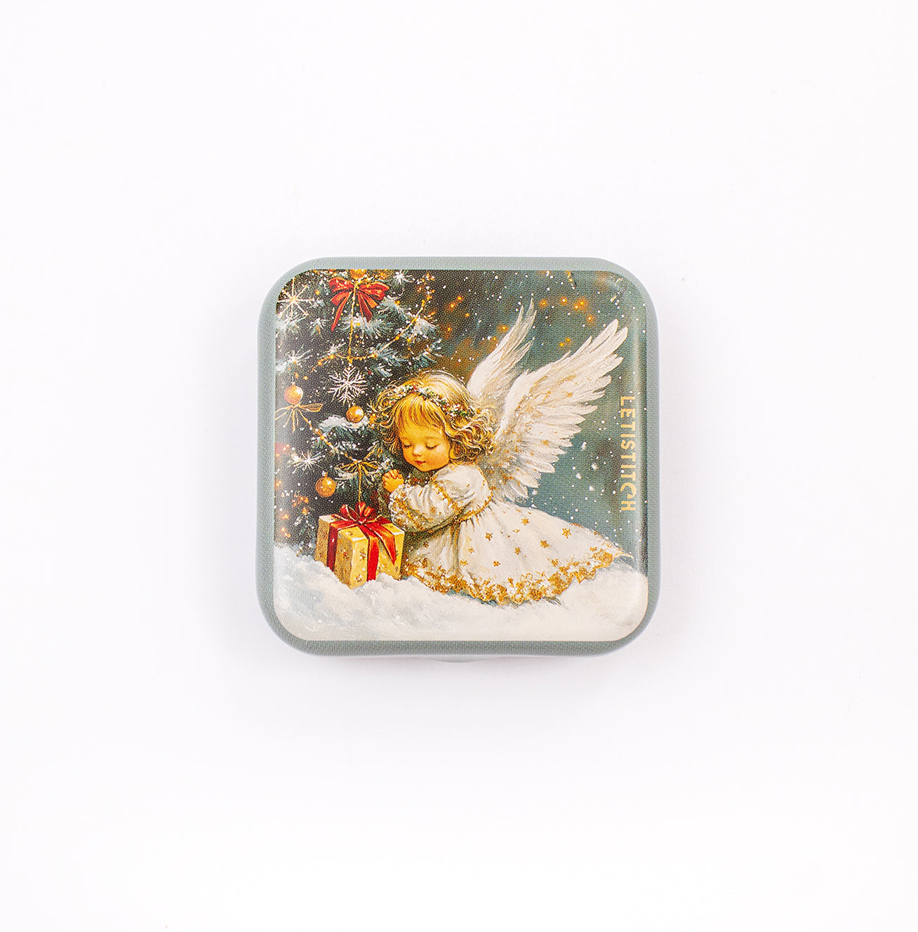 Tin Box for Needles – “Christmas Angel” SKU 25636