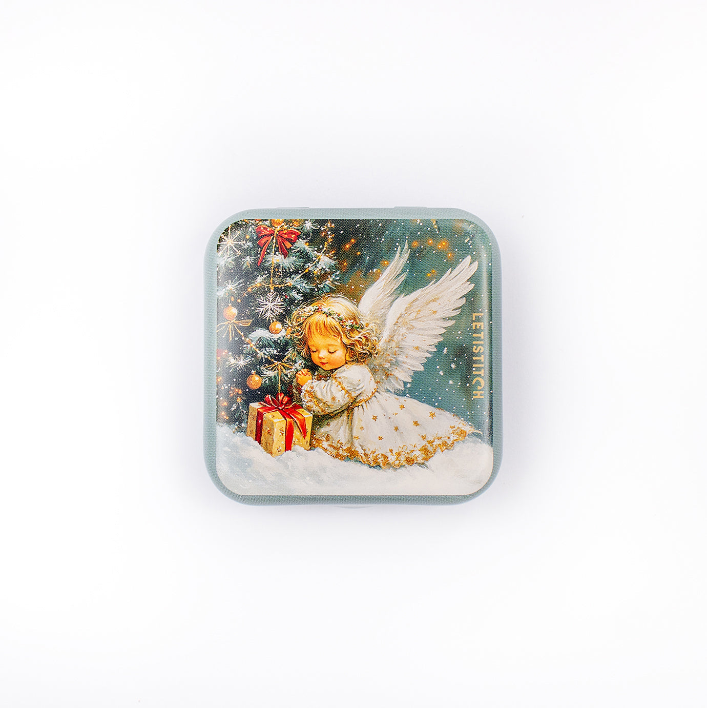 Tin Box for Needles – “Christmas Angel” SKU 25636