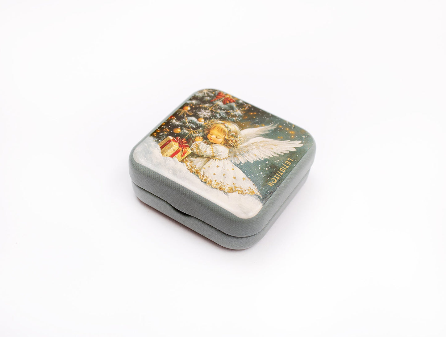 Tin Box for Needles – “Christmas Angel” SKU 25636