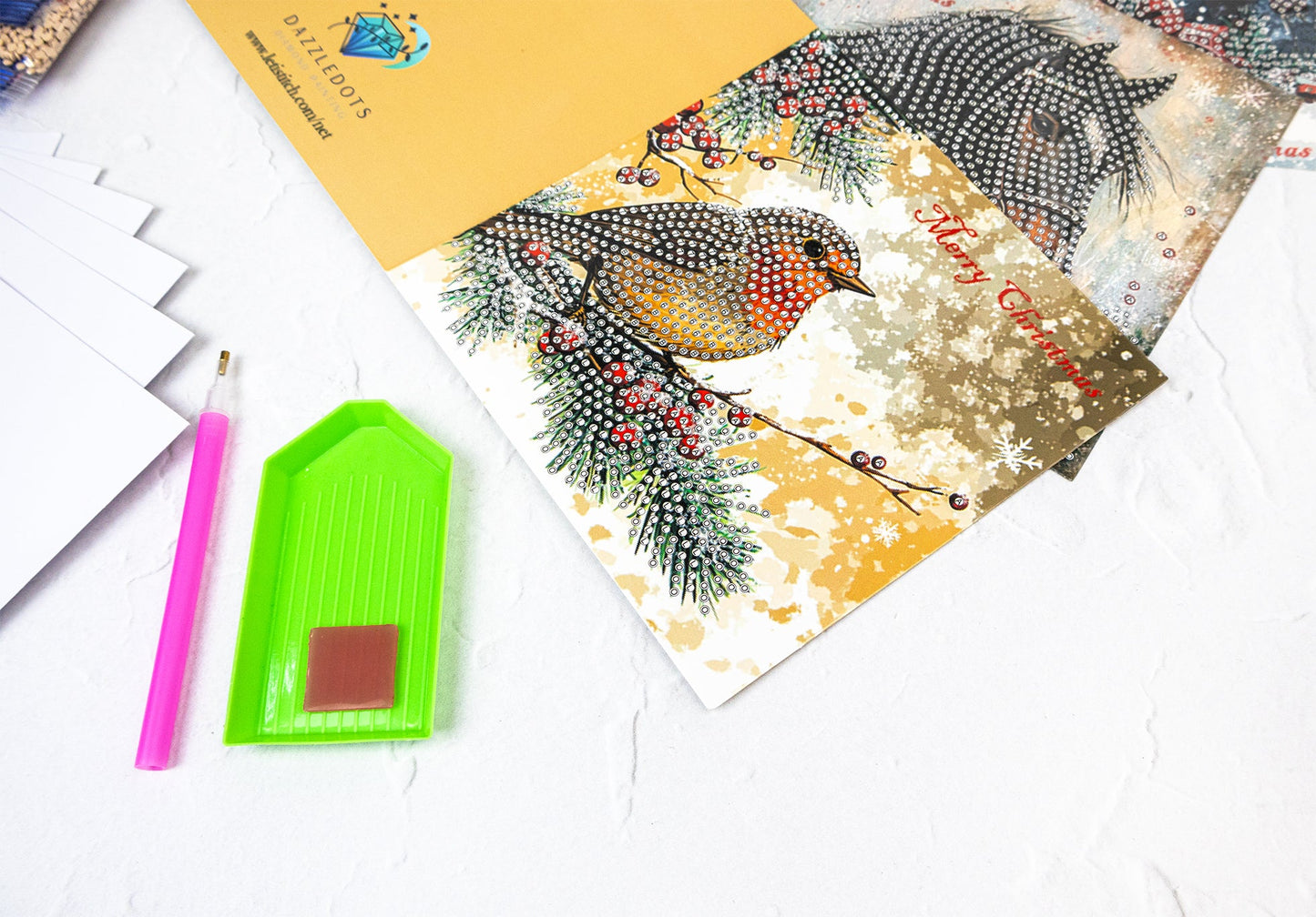 Jolly Little Friends – DIY Diamond Painting Christmas Card Kit (Kit of 6) 348-0923