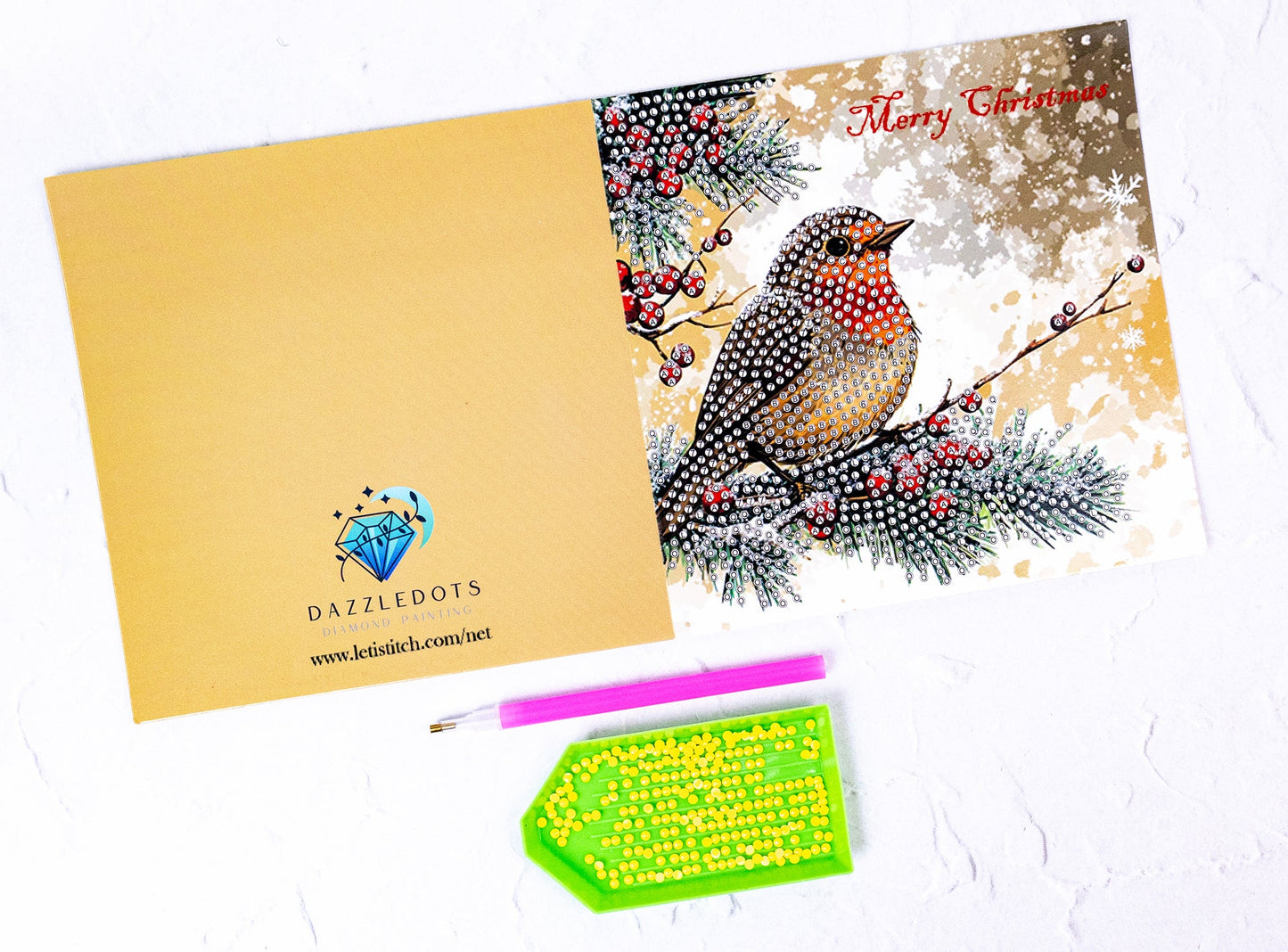 Jolly Little Friends – DIY Diamond Painting Christmas Card Kit (Kit of 6) 348-0923