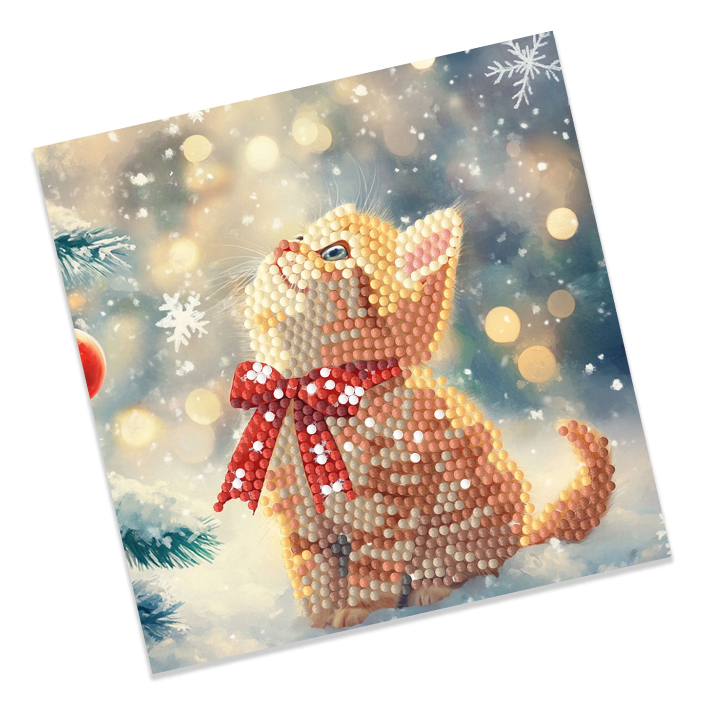 DIY Diamond Painting Card Kit – “Merry Meow” (480-787)