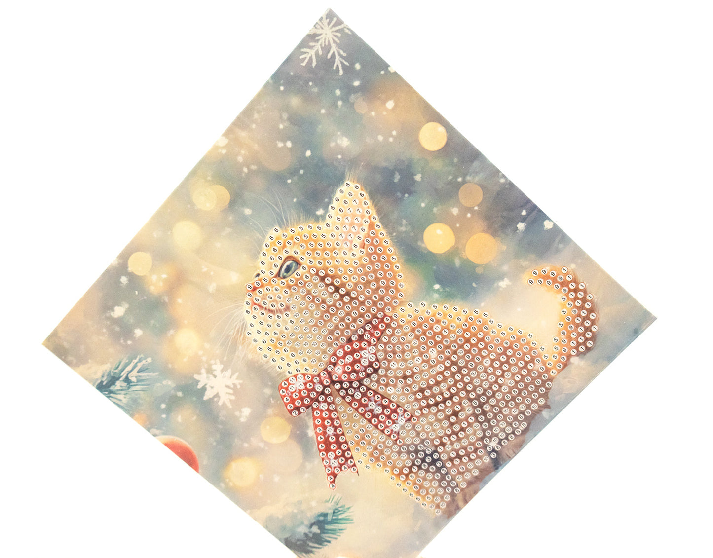 DIY Diamond Painting Card Kit – “Merry Meow” (480-787)