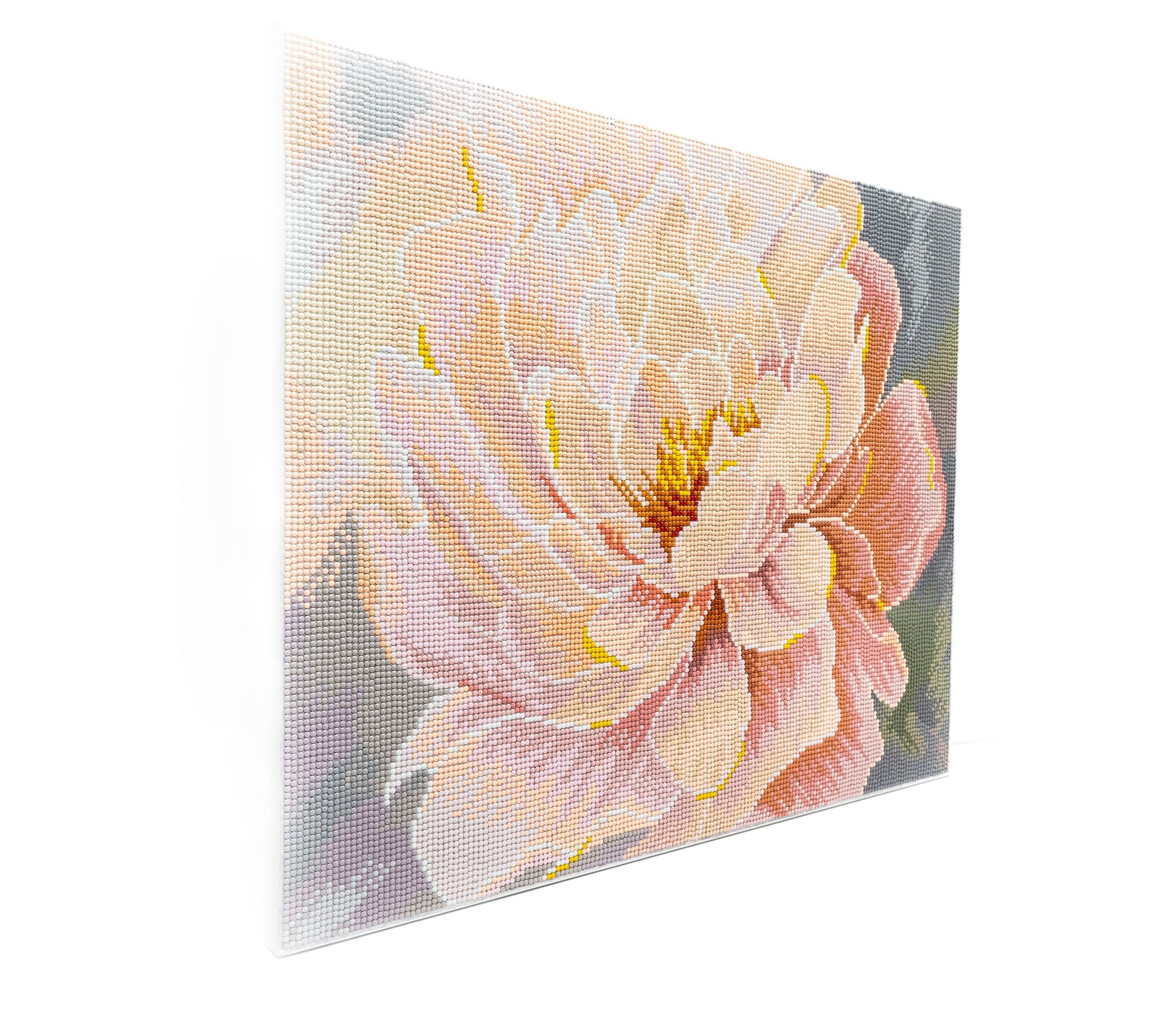 Floral design diamond art club with a white background