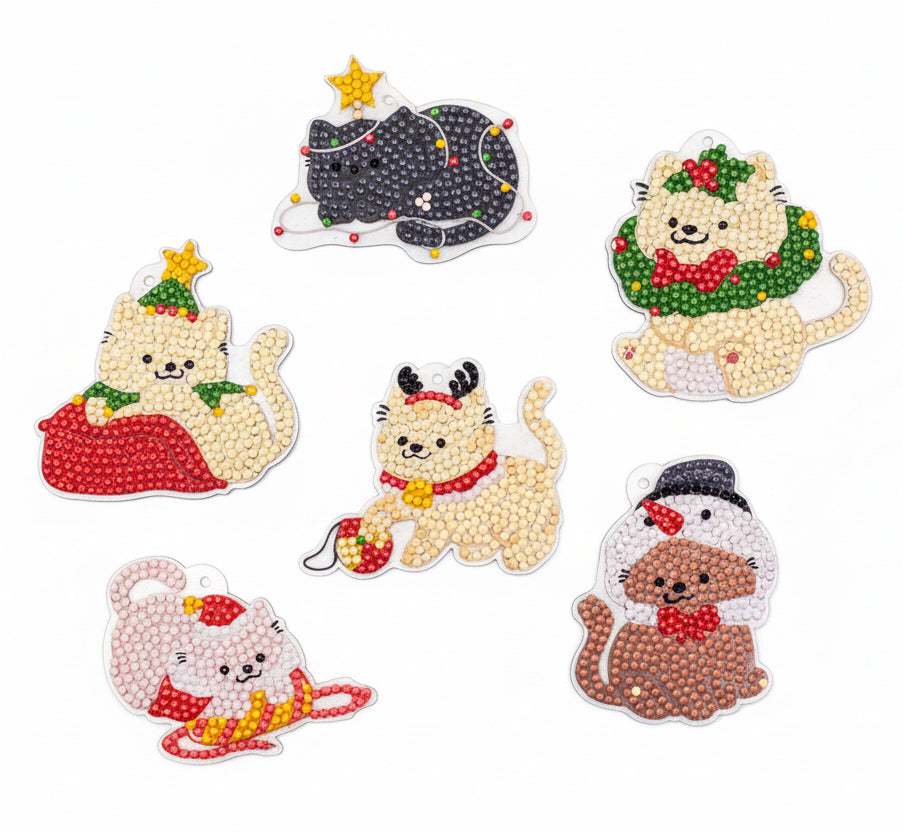 Merry Meowmas – DIY Hanging Acrylic Charm Chains Kit (Kit of 6) 481-487