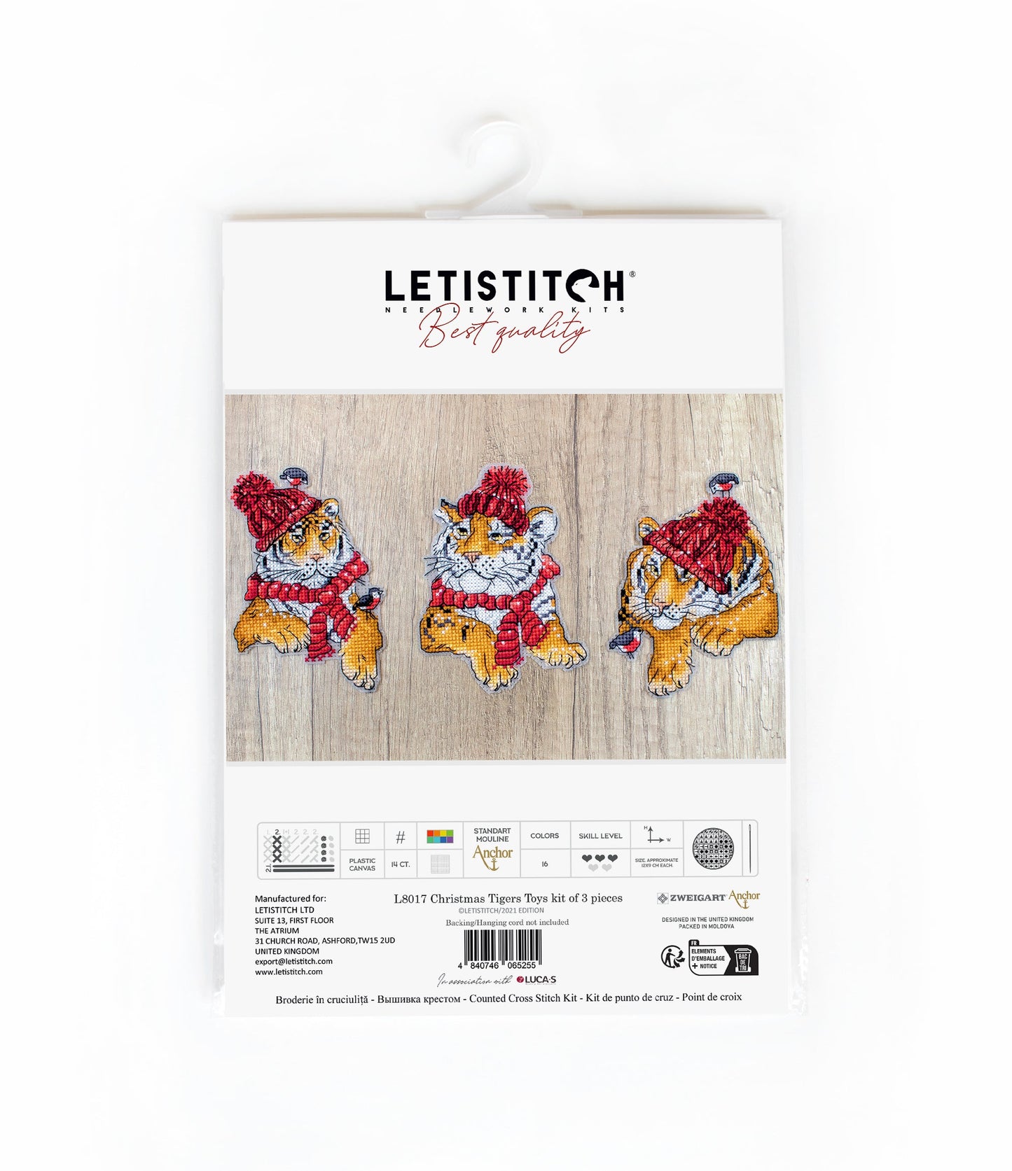L8017 Christmas Tigers Toys kit of 3 pieces