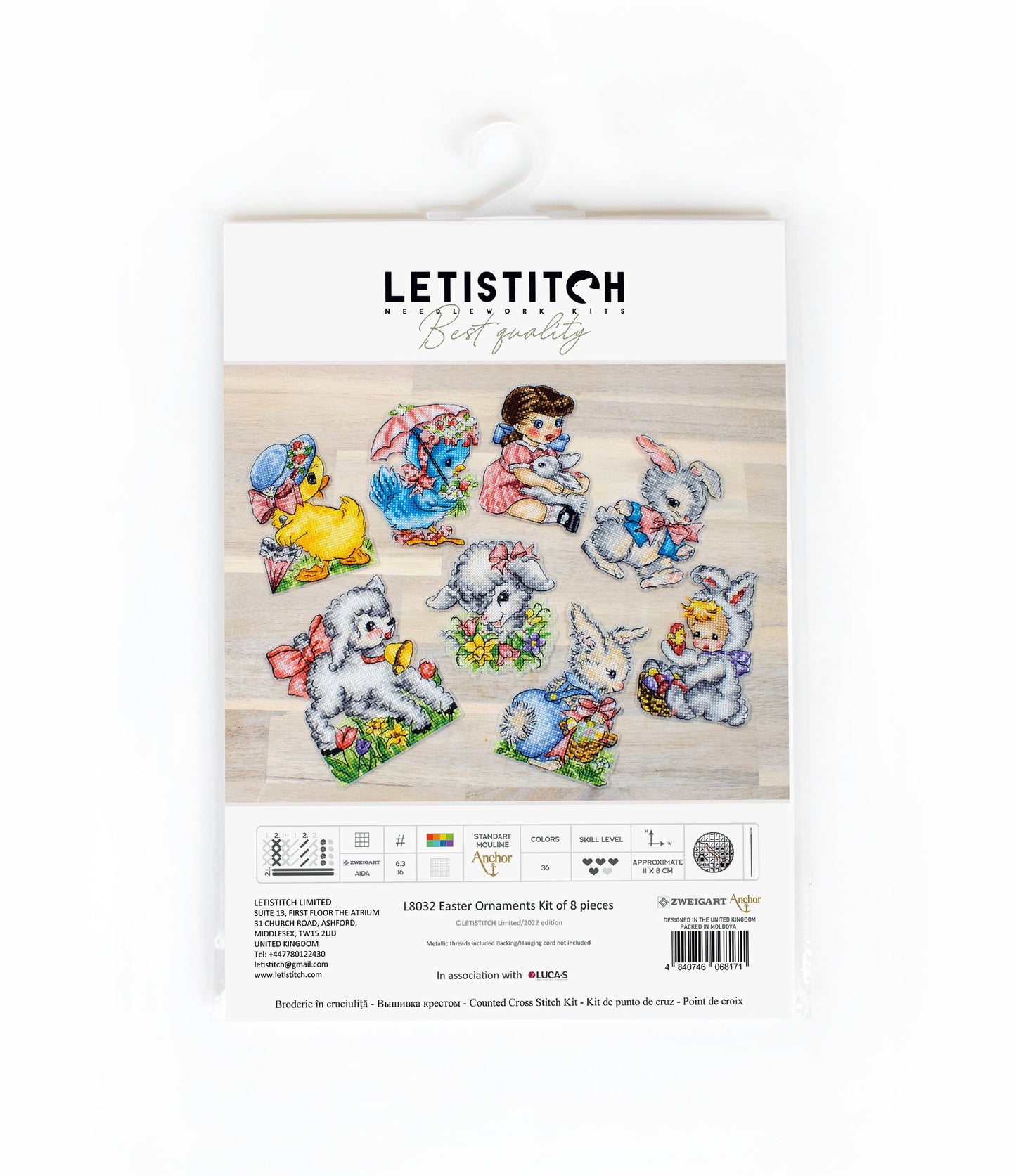 L8032 Easter Ornaments Kit of 8 pieces
