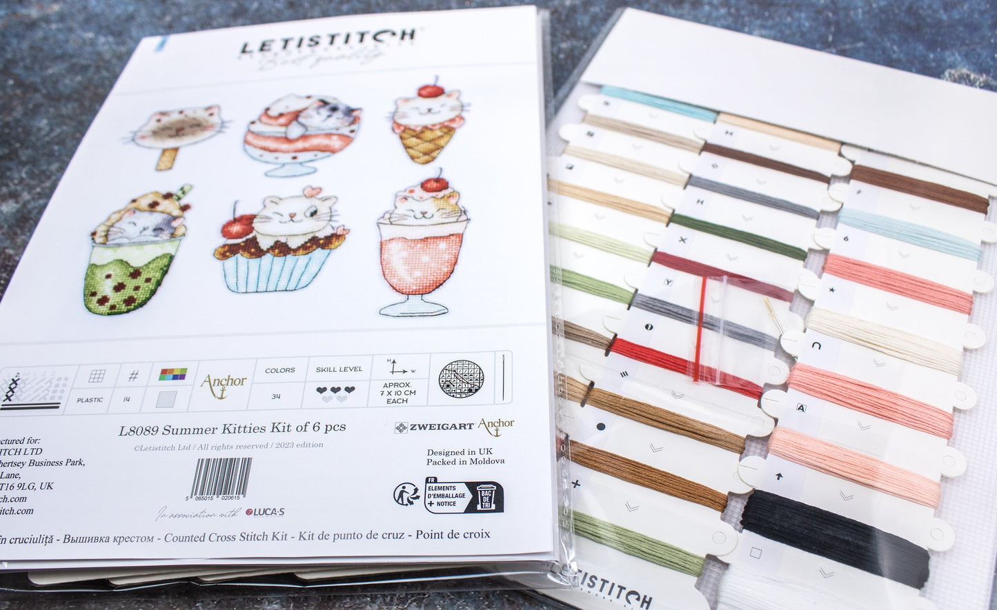 L8089 Summer Kitties Kit of 6 pcs
