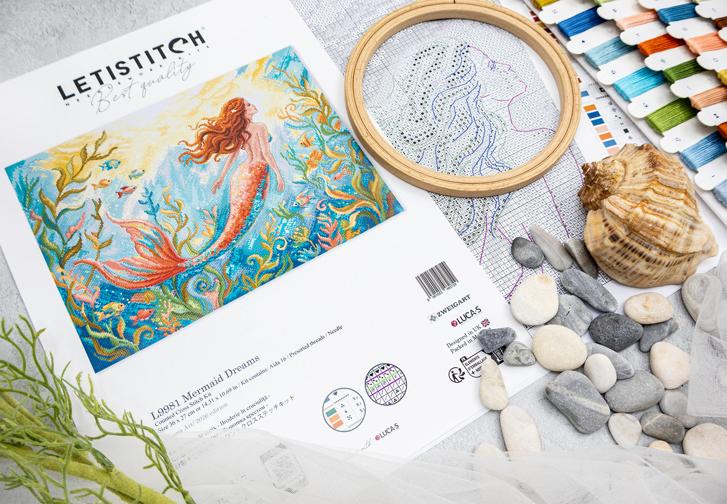 L9981 Mermaid Dreams Cross Stitch Kit