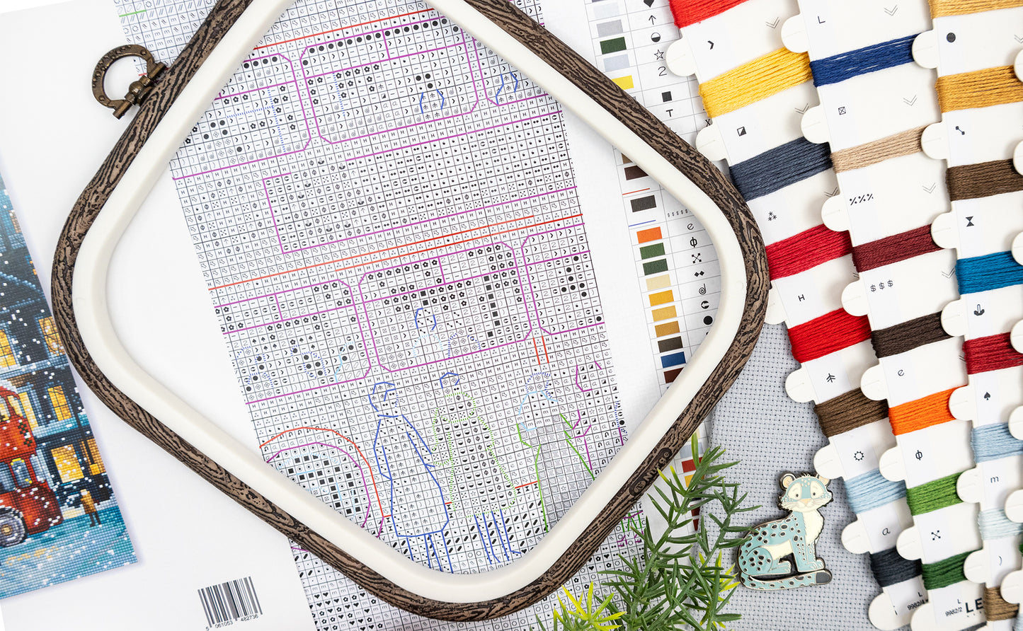 L9982 London Christmas Bus Cross Stitch Kit