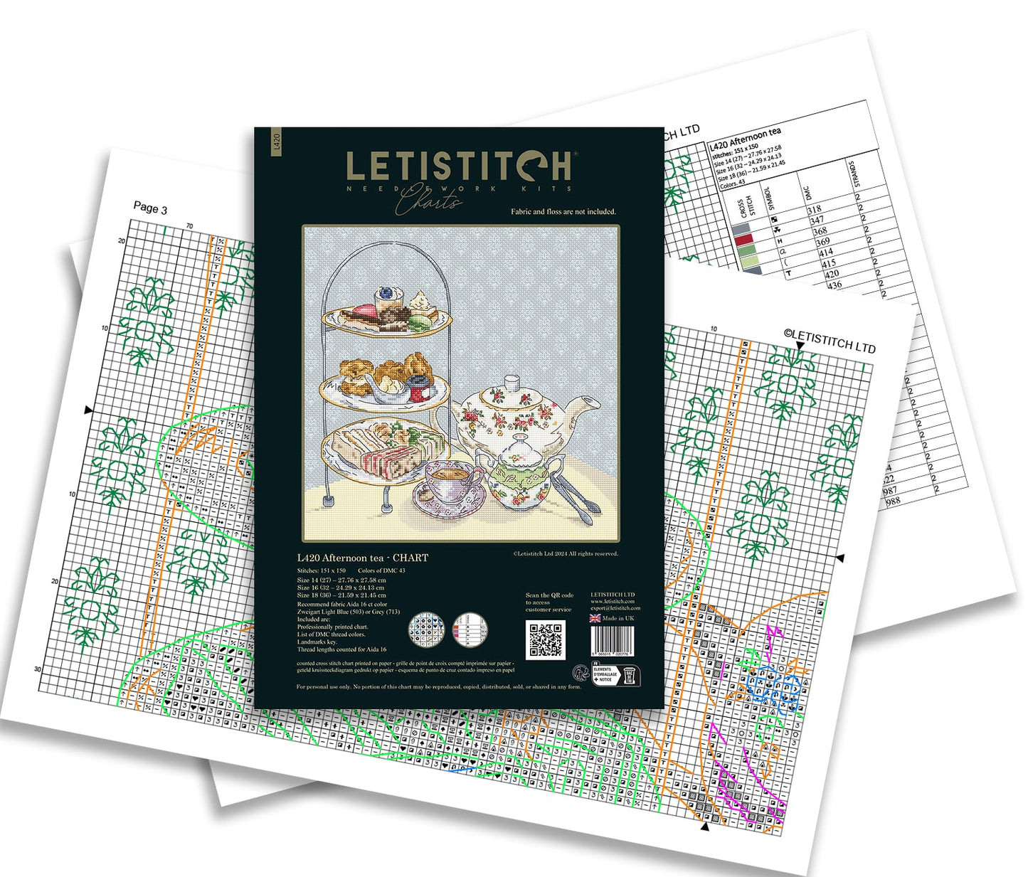 L420 Afternoon tea - PRINTED CHART