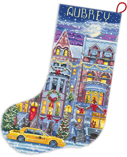 L8085 Winter Townhouse Stocking