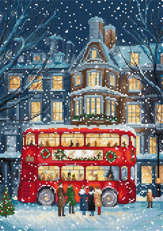 L9982 London Christmas Bus Cross Stitch Kit