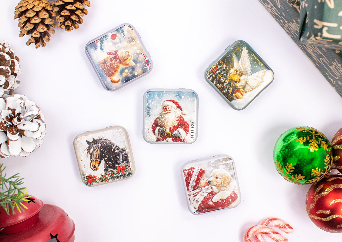 Tin Box for Needles – “Santa” SKU 25637
